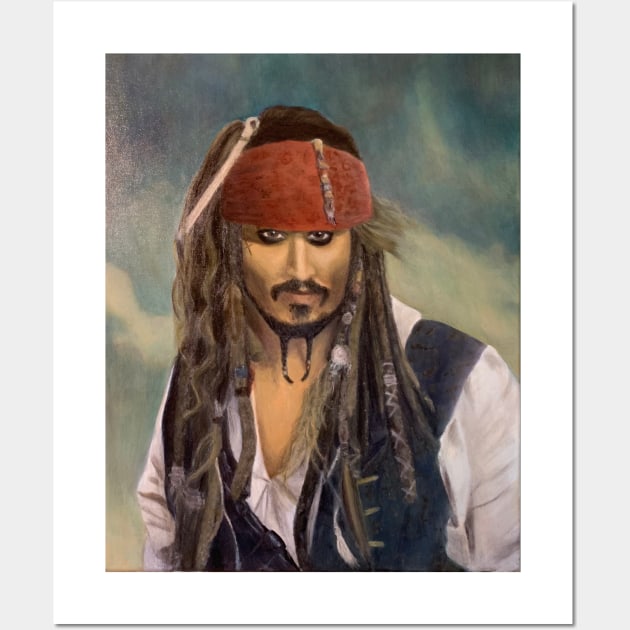 Captain Jack Sparrow oil painting Wall Art by Art-by-Sanna